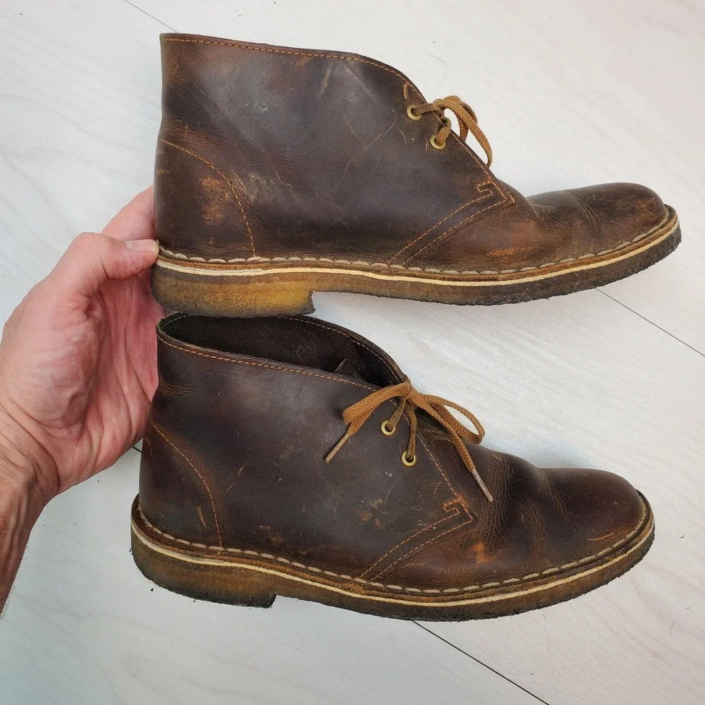 Clarks Originals Desert Boot Mens 7.5 M Beeswax Leather Chukka Brown Gorpcore